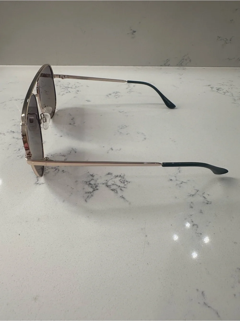Quay Australia High Key Mini Black Gradient Aviator Sunglasses